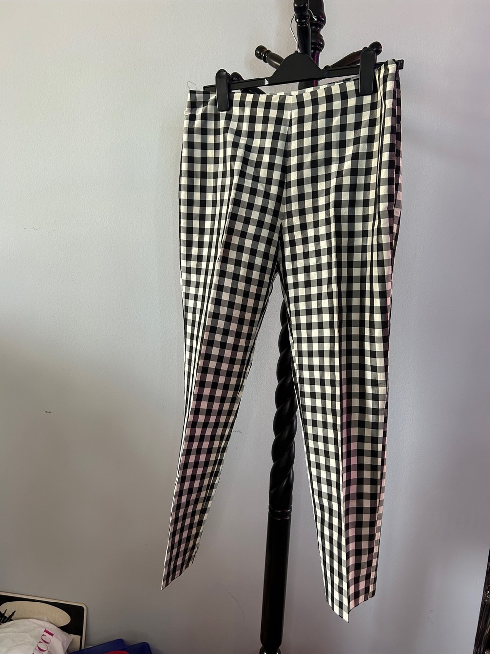 Lauren Ralph Lauren Black & White Gingham Slim Pants 8.T